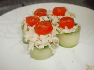 top with tomatoes